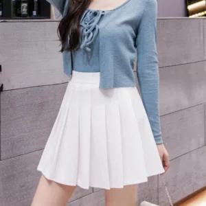 투버튼 테니스치마 플 팬츠 웨스트 반바지 A라인 (48w2z)