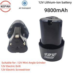 충전식 리튬 이온 배터리, 전기 드라이버, 드릴, 미니 앵글 연마기 도구, 12V, 9800mAh, 신제품