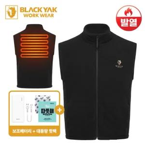 발열조끼 블랙야크 S-기모발열조끼 배터리포함 하이넥 3단조절 레저 아웃도어 워크웨어