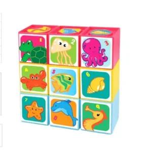 EQ블럭 바다친구들 9P 블럭장난감 쌓기블럭 키즈카페