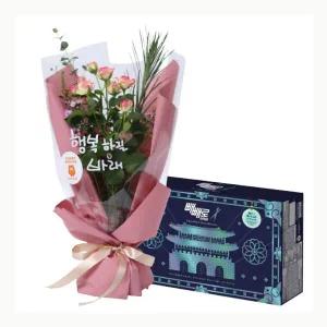 행복꽃다발+빼빼로 광화문 에디션 빼빼로데이 빼빼로 선물 롯데 11 에디션 콜라보 연인선물 우정 선물