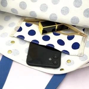 도트 에코백 귀여운 여성 가방 버킷백 (WFK83DL)