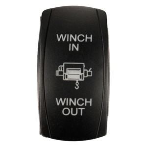 7핀 레이저 순간 로커 스위치 윈치 인 아웃, 12V ON-OFF-ON LED 라이트 그린