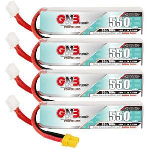 쿼드콥터 헬리콥터 FPV 드론 부품 충전식 배터리용 GNB 3S 550mAh 90C180C 11.1V LiPo