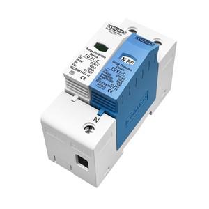 AC SPD Din 레일 1P+NPE 50KA T1 T2 385V 255V 하우스 홀드 서지 보호기 저전압 피뢰기 장치