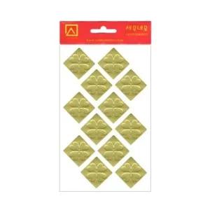 (세모네모) 1000 청첩장 견출지 10-818 4매 크로바/24x24 (1개) 부품