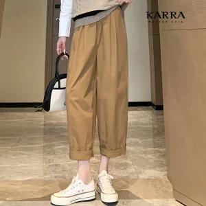 [카라]KARRA 네츄럴핀턱밴딩배기팬츠_A3F0979