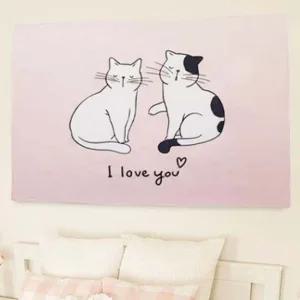 예쁜그림 인테리어 패브릭 그림 고양이 가림막 S 벽장식 인테리어장식 가림천 테피스트리 인테리어액자