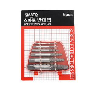 반대탭 6PCS 반대탭세트 히다리탭 셋트 파손 드릴 취출 공구 빠꾸탭 빽탭 부러진 볼트 뺄때 야마 나사산 리무버 스마토