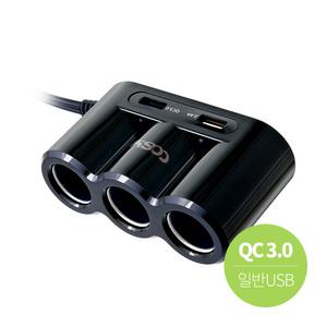 [코시] 퀵차지3.0 차량용 스마트폰충전기 USB2포트 CGR3204AT