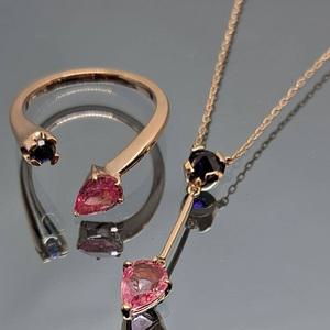 천연사파이어 반지목걸이(14k 4.8g DS1253)