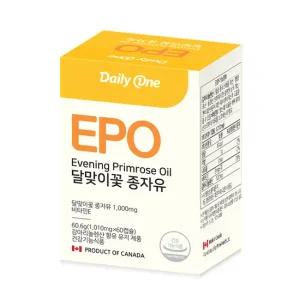 데일리원 EPO 달맞이꽃 종자유 비타민E 1010mg X 60캡슐 1통