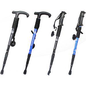 정글 레오파드 4단 등산 스틱 지팡이 폴대 용품