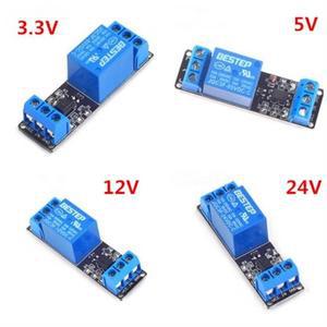 3.3V 5V 12V 24V 1 채널 릴레이 모듈, 저수준 트리거 옵토 커플러 절연 릴레이 모듈