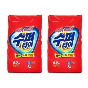 수퍼타이 분말세제 리필 6kg, 2개