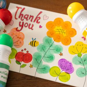 어린이물감놀이 도트물감 물감찍기 페이스페인팅