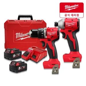 밀워키 M18 BLPP2C3-502C 18V 해머 임팩 콤보 세트