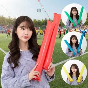 체육대회 응원 막대풍선 명랑 운동회 야구 축구 응원도구 6색상