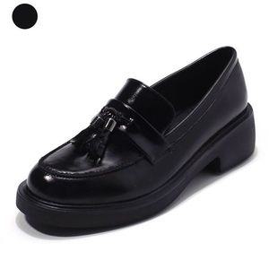 [갤러리아] 세라 여성 에나멜 컴포트 워커 통굽 로퍼 C23P410 블랙 4CM