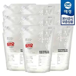 [애경]트리오 투명한생각 주방세제 리필 1L x9개