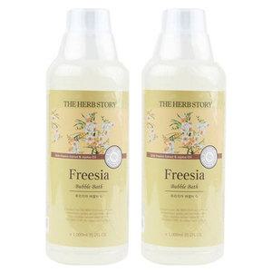 [유통기한 임박] 더허브스토리 버블바스 프리지아, 1000ml, 2개