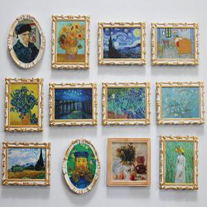 반고흐  피카소 그림 냉장고 자석 명화 풍경화 정물화 액자 마그넷 미니어처 소품 선반 장식