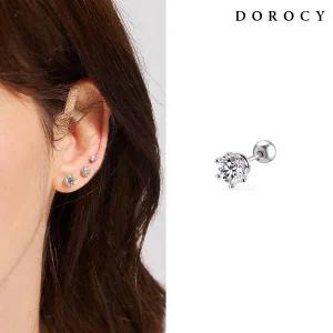 [도로시] 14k 클래식 랩 다이아몬드 6프롱 피어싱_1부(1개)