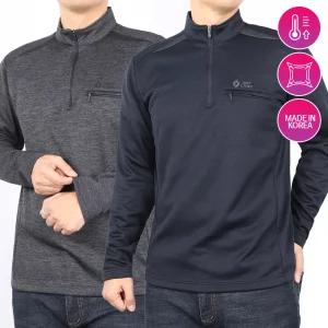 노블진 겨울 남성 등산복 상의 기모 집업티셔츠 작업복 아웃도어