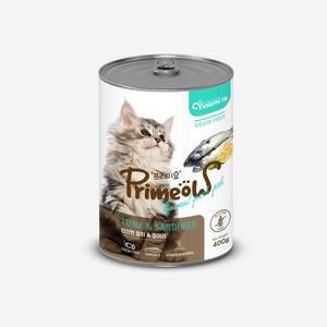 [프로셀러] 프리미요캔 400g 참치와정어리 1개 고양이 캔 11+1