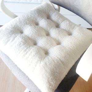 두꺼운 쿠션 좌석 체어 50cm 대형 사각 양털