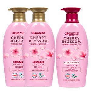 엘라스틴 오가니스트 체리블라썸 샴푸 2개+컨디셔너 1개 각 500ml 수분영양