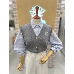 [레코브](신세계 사우스시티)꽈배기 오픈 니트베스트(LC31E3KV502X)