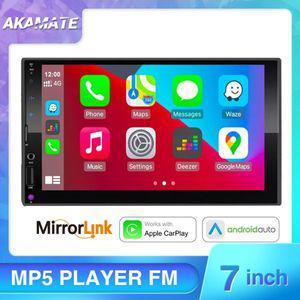 카 라디오 오디오 블루투스 우퍼 리시버 AUX 동글 2din 7 인치 자동차 MP5 MP3 플레이어 카플레이 터치 스