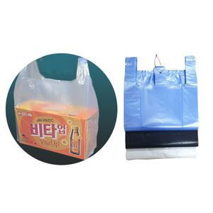 국내생산 손잡이봉투 비닐봉투 일반 3호 23x38cm 100매/손잡이비닐봉투 검정봉지 쓰레기봉투 소형비닐봉투