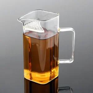 스퀘어 내열유리 거름망 숙우 300ml/찻잔 머그잔 유리컵 차 티팟 물병 내열 보온보냉