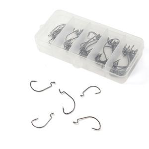 와이드갭훅 세트 루어바늘세트/50p/5사이즈/카본스틸/옵셋훅/웜훅전용/전용케이스