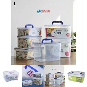 키친아트 투명 김치통 3.3L/김장통/사각/밀폐/용기/김치냉장고/반찬통/김장/플라스틱/대형/김치/김치통