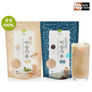 [ONLY국산] 곡물 미숫가루 1kg 검정콩,쌀눈 식사대용 선식 두리두리