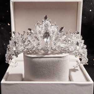 크라운 티아라 어린이 생일 공주 헤어 밴드 크리스탈