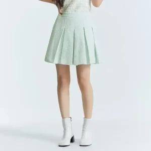 [미쏘] 트위드 플리츠 미니 스커트 (MIWWHC312G-T)
