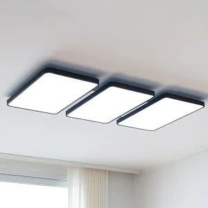 썬 시스템 블랙 거실등 LED 180W 국내산 칩 무타공 주광색 주백색 전구색 거실조명
