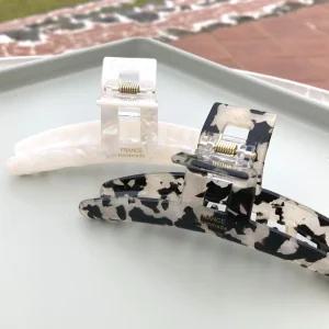 스퀘어 집게핀/헤어/올림머리핀/헤어핀/집게/머리핀/반묶음/악세사리/여성/헤어클립/커브핀/집게삔/대형