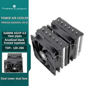 Thermalright 팬텀 스피릿 120 SE 7 AGHP 히트 파이프 듀얼 타워 CPU 쿨러, 4 핀 PWM 순수 구리 공기 라디