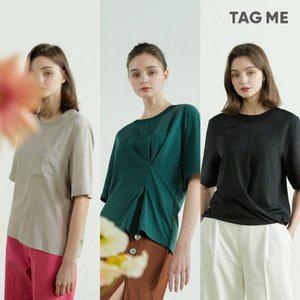 태그미 텍스쳐블록 티블라우스3종