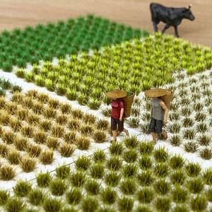 철도건물정원 조경 재료 디오라마 키트를 만들기 104Pcs Diy 식물 꽃잔디 모델