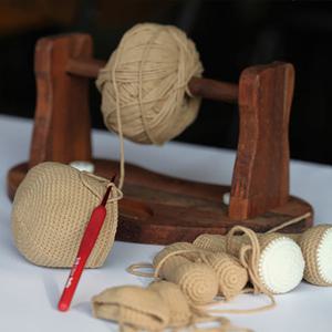 하트 얀홀더 멀바우 뜨개질용 회전판 실패꽂이 뜨개실 실와인더 실걸이