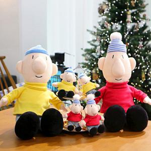 패트와매트 인형 중형 가방고리 키링 귀여운 빈티지 캐릭터 우정 친구 커플 애착 사람 봉제 인형