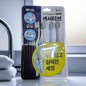 메디안 이지클린 센서티브 칫솔 미세모 4개입
