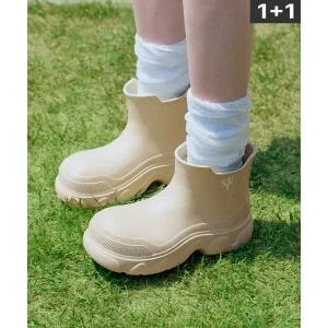 [세인트새틴][1+1] 레니 5cm 레인부츠 그래핀 인솔 장화 4color