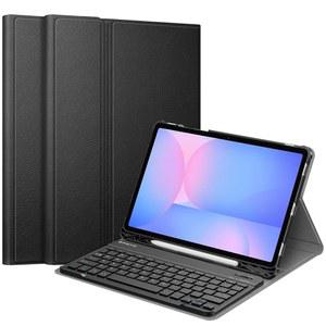 [미국배송] 삼성 갤럭시 탭 S10 FE/ S9 FE 5G 10.9인치/탭 11인치 S펜 홀더 슬림 스탠드 커버 탈착식 무선 블루투스 키보드 블랙용 핀티 키보드 케이스